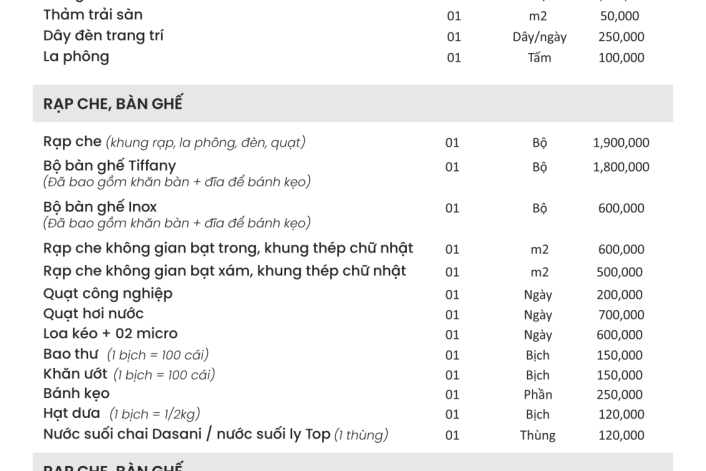  DỊCH VỤ CỘNG THÊM